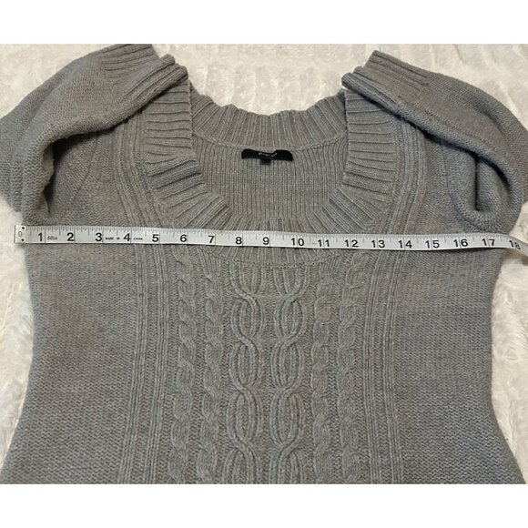 Women's Express Brand Light Gray Knit Pullover Sweater Acrylic Wool Blend Size M - Picture 8 of 13